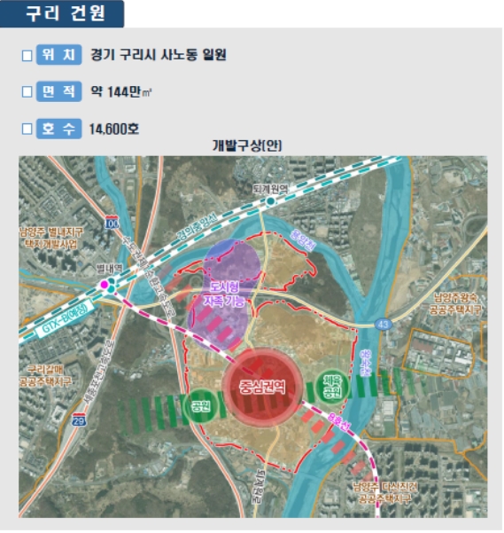 구리시, 신규 공공택지 ‘구리건원지구’ 발표로 “사노동” 새로운 성장 거점 발판 마련 이미지 2 - 본문에 자세한설명을 제공합니다.